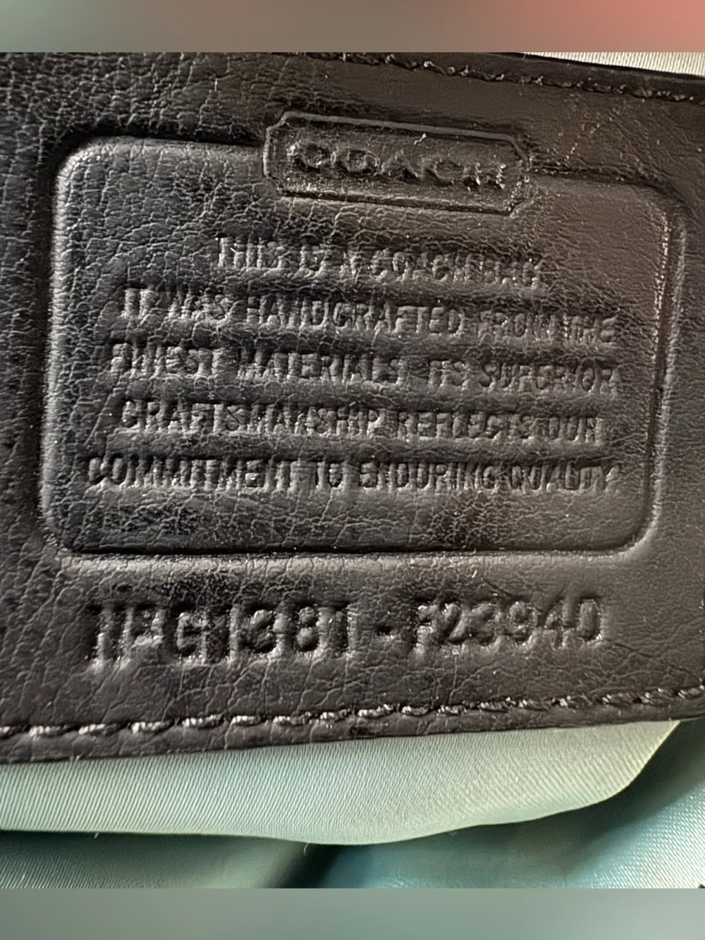 Coach bag unfortunately